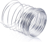 Alambre de aluminio plateado de 0.039 in de grosor, alambre de metal flexible para manualidades, para hacer muñecas, esqueleto, manualidades (492 pies) - Arteztik
