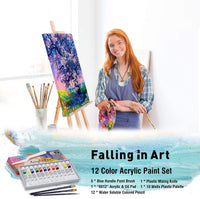 Juego de pintura acrílica de acuarela, 33 piezas de arte de dibujo, suministros de arte con almohadilla de papel, pinceles, paleta, ideal para artistas, estudiantes, principiantes, aficionados y niños - Arteztik
