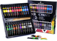 WINSONS juego de pintura acrílica, no tóxico, 24 colores (24 x 0.4 fl oz), pigmentos ideales para principiantes, pintores, niños, estudiantes, escuela y aula - Arteztik
