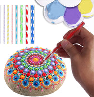 33 piezas Mandala Dotting Tools Kit de bolígrafo para pintura de uñas, patrón de relieve, manualidades, lienzo y dibujo - Arteztik
