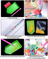 Kit de pintura de diamantes 5D TOCARE para adultos y niños, día de Halloween, 19.7 x 15.7 in - Arteztik

