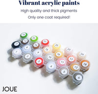 Joue Kit de pintura por números para adultos, kit de pintura acrílica DIY en lienzo de 16.0 in de ancho x 20.0 in de largo (rosa peonía flores en jarrón) - Arteztik
