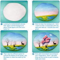 Emooqi - Juego de rotuladores de pintura acrílica, 24 colores, impermeables, para pintura de roca, proyectos de manualidades, cerámica, vidrio, lienzo, taza, metal, madera, huevo de Pascua - Arteztik
