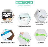 KENICUT PU transferencia de calor adhesivo rollo de vinilo 100.1 x 11.5 ft para camiseta DIY (azul)
