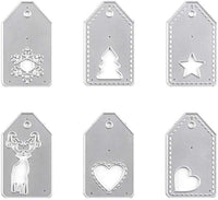 Plantillas de metal con diseño de corona de árbol de Navidad, herramienta de repujado para álbumes, tarjetas de papel, álbumes de recortes, manualidades (ramas de árbol y pino) - Arteztik
