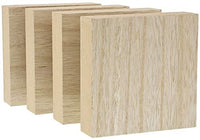 Bright Creations bloques de madera sin terminar para manualidades, bloque de letreros, juegos para niños (7 x 7 in, 4 unidades) - Arteztik
