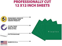 Vinilo permanente de 12.0 in x 12.0 in, 5 paquetes de vinilo brillante para interior y exterior, con reverso adhesivo en acabado brillante para silueta y crricut para hacer monogramas pegatinas y letras. - Arteztik
