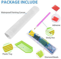 Witfox - Kit de pintura de diamantes 5D para bricolaje con números y lirios de agua, 15.7 x 11.8 in - Arteztik
