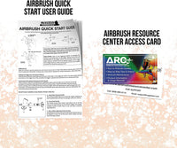 Master Airbrush Kit de sistema de aerografía multiusos con sifón alimentado de doble acción aerógrafo punta de 0.014 in, vaso de líquido de 3/4 oz, Pro 1/5 hp Cool Runner II compresor de aire de doble ventilador – manguera, soporte, cómo guía - Arteztik
