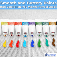 Todo en uno, juego de 25 piezas de pintura al óleo con juego de pinturas, pinceles, caballete de mesa, paleta y accesorios en estuche de transporte resistente. Ideal para adultos, adolescentes, niños a partir de 10 años para Navidad
