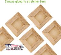 US Art Supply 2" x 2" Mini Professional preparado Stretched Canvas (1 Pack de 12-mini Lienzos) - Arteztik
