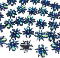 PEPPERLONELY 30 piezas de araña de Halloween, araña de resina, cabujón plano, bricolaje, álbum de recortes, decoración, manualidades, 0.512 in - Arteztik
