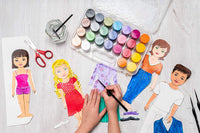 Juego de pintura acrílica para niños, 25 colores de 0.7 onzas líquidas (0.7 fl oz/tarro), kit de pintura acrílica con caja de almacenamiento, se puede utilizar para pintura de roca, como pintura de madera o pintura de dedos, suministros escolares para art - Arteztik
