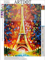 ARTDOT 5D Kit de pintura de diamante para adultos, paquete de 4 taladros completos de diamante, suministros de lienzo para adultos, principiantes, decoración de pared para el hogar, 12 x 16 pulgadas - Arteztik
