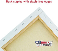US Art suministro gratuito 10 x 10 inch ácido calidad profesional Perfil lona 6-Pack – 3/4 12 onza PRIMED Gesso – (1 Full Caso de 6 Individuales Lienzos) - Arteztik
