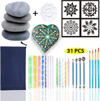 Mandala - Herramientas de punteo para mandala, kit de herramientas de pintura de roca, herramientas de punteo para pintar mandalas, herramienta de puntear mandalas, kit de pintura de mandala, kit de pintura de mandala, kit de pintura para roca - Arteztik
