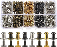 150 juegos de 0.315 x 0.197 x 0.315 in de color mezclado botones picos y tachuelas kit de cabeza redonda tornillo trasero cuero artesanía rápido remache punk Stud y Spike para ropa zapatos cinturones bolsos collares de perro accesorios 5/16 pulgadas - Arteztik

