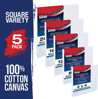 US Art Supply lona elástica sin ácido, de calidad, supervaliosa, de 8 x 10 pulgadas, paquete de 10, yeso de excelente perfil, paquete de supervalor de 10 lonas - Arteztik
