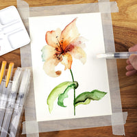Chromatek - Juego de 6 pinceles de pintura para bolígrafo acuática, incluye tutoriales de vídeo en línea y plantillas de imagen descargables, ideal para todos los pigmentos solubles en agua y medios de acuarela. - Arteztik
