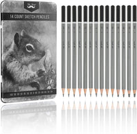 Mr. Pen - lápices de dibujo para dibujo, 14 unidades, lápices de dibujo, lápices de dibujo, lápices de grafito, lápices de grafito para dibujo, lápices de arte para dibujar y sombrear, lápices de sombra para bocetos - Arteztik

