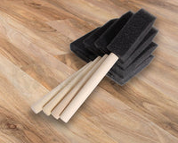 Vanitek Juego de 10 brochas planas y flexibles de espuma de poliéster con punta biselada y mango de madera, ideal para aplicar pintura, pinturas a base de aceite, manchas, barniz, esmalte, pintura de látex, superficies lisas, artes y manualidades - Arteztik
