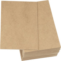 Tablero de madera MDF, tablero de fibra de densidad media, tablero de madera dura (6 x 8 x 0.0785 in, marrón, 30 unidades) - Arteztik
