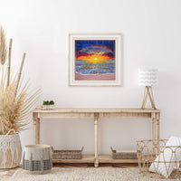 Kit de pintura de diamante para adultos 5D pintura con diamantes DIY Kit de pintura de playa atardecer por número con Gem Art Drill y Dotz 12" x 16" - Arteztik

