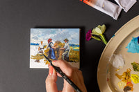 Juego de pinceles de pintura en miniatura de 7 piezas + 1 de DACO, juego de pinceles de pintura con mangos de madera ergonómicos, soporte para pinceles de pintura y bolsa de viaje, apto para pintura acrílica, aceite, acuarela, pintura por números para adu - Arteztik
