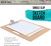 US Art Supply - Tabla de bocetos para artistas, ideal para aula, estudio o uso en el campo (11.0 x 16.9 in) - Arteztik
