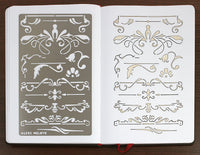 Aleks melnyk 7 Bullet diario Stencil metal/set Formas Ornament, separadores/acero inoxidable planificador diario plantillas/Diario/bujo/Scrapbooking/Graffiti/Crafting/spray de pintura/bricolaje dibujo plantilla stencil - Arteztik
