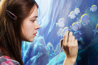 AIT Art Select - Juego de 7 pinceles de pintura de sable ruso, hechos a mano en Alemania para crear detalles exquisitos con aceite, acrílico o acuarelas - Arteztik
