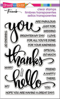 Stampendous Big palabras gracias Juego de sellos transparentes - Arteztik
