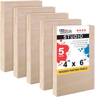 U.S. Art Supply - Tableros de madera de abedul para paneles de pintura de 18.0 x 24.0 in, cuna de 0.7 in de profundidad (paquete de 2) - Lienzo de pared de madera para artistas - Pintura para manualidades mixtas, acrílico, aceite, acuarela, encáustico - Arteztik
