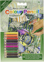 Mini kit de lápiz por número del color 5"x7" -tropical Vida Submarina - Arteztik

