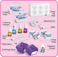 Kit de fabricación de jabón para niños, kit de ciencia FunKidz para hacer tu propio jabón con purpurina de cristal colorido con suministros para hacer jabón para niñas a partir de 6 años y más, kits de manualidades ideales para regalos para fiestas de cum - Arteztik
