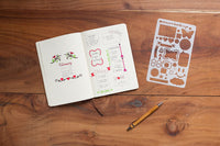 Bulletstencils - Set de 12 plantillas para diarios: incluye plantillas de palabras, plantillas de círculos, plantillas de dibujo, iconos, gráficos, formas, mucho más. - Arteztik
