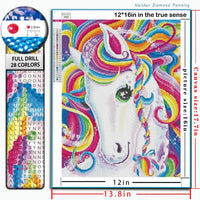 Kit de pintura de diamantes 5D de Neilden para adultos, niños, unicornio, broca completa, redonda, con diamantes de imitación, para adultos, principiantes, perfecto para decoración de pared del hogar (tamaño del lienzo: 13.8 x 17.7 in) - Arteztik
