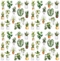 OIIKI - 225 pegatinas para álbumes de recortes con plantas verdes de oxígeno, multicolor - Arteztik

