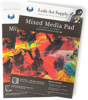 Leda Art Supply - Juego de 2 almohadillas para acuarela, acrílico o pintura al óleo con marcadores, bolígrafos o tinta hecha con papel de arte italiano (tamaño A3, 11,5 x 16,5) - Arteztik
