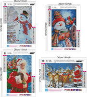 Augshy - Juego de 4 piezas de pintura 5D para manualidades con diamantes de imitación, para decoración del hogar de Navidad - Arteztik
