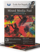 Leda Art Supply - Juego de 2 almohadillas para acuarela, acrílico o pintura al óleo con marcadores, bolígrafos o tinta hecha con papel de arte italiano (tamaño A3, 11,5 x 16,5) - Arteztik
