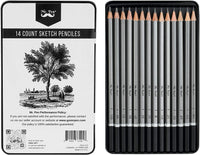Mr. Pen - lápices de dibujo para dibujo, 14 unidades, lápices de dibujo, lápices de dibujo, lápices de grafito, lápices de grafito para dibujo, lápices de arte para dibujar y sombrear, lápices de sombra para bocetos - Arteztik
