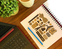 PaperPassion - Pegatinas para álbumes de recortes, diseño de punto en el tiempo, 20 unidades - Arteztik
