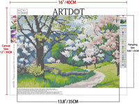 ARTDOT - Juego de 4 kits de pintura de diamante 5D para adultos, kit de pintura de diamantes de imitación de cristal para perforación completa, arte para decoración de pared del hogar, regalo de 12 x 16 pulgadas - Arteztik
