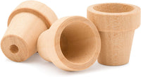 Craft – Flower Pot – 1 – 1/2 inches de altura y 1 – 5/8 inch Amplia a la apertura – Unfinished Madera Flor pot- por Pájaros Carpinteros Artesanía - Arteztik
