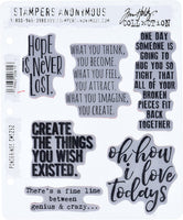 Stampers Anonymous cms252 ponderings Tim Holtz Cling sellos, 7" por 8.5," clara - Arteztik
