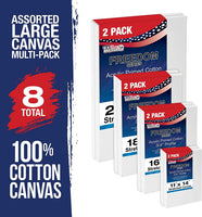 Paquete de 5 lienzos elásticos libres de ácido de US Art Supply, de gran calidad (16 x 20 pulgadas), con imprimador de yeso con perfil de 3/4, (1 paquete Super Value de 5 lienzos) - Arteztik

