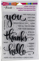 Stampendous Big palabras gracias Juego de sellos transparentes - Arteztik
