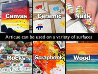 Articue - Juego de pintura acrílica de 24 colores con lienzo, pinceles, paleta y cuchillo, un kit completo de pintura en lienzo para adultos y adolescentes - Arteztik
