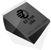 Láminas de vinilo adhesivo permanente con reverso brillante de EZ Craft USA, 12 x 12 pulgadas, 40 hojas blancas y negras brillantes, funciona con crickut y otros cortadores - Arteztik
